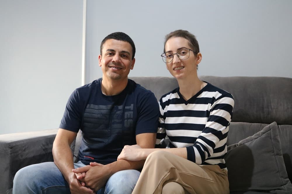 Casal de Modelo (SC), está unido para enfrentar a doença (Foto: Henrique Paulo Koch)