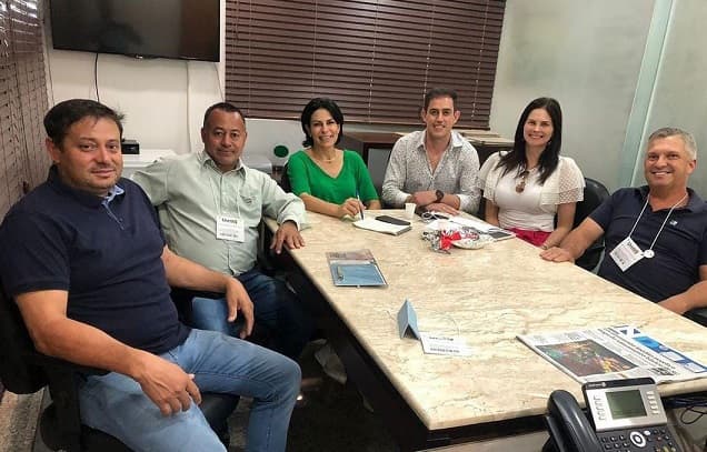 Atual direção da ACOSC participando do congresso estadual de vereadores (Foto: ACAMOSC )