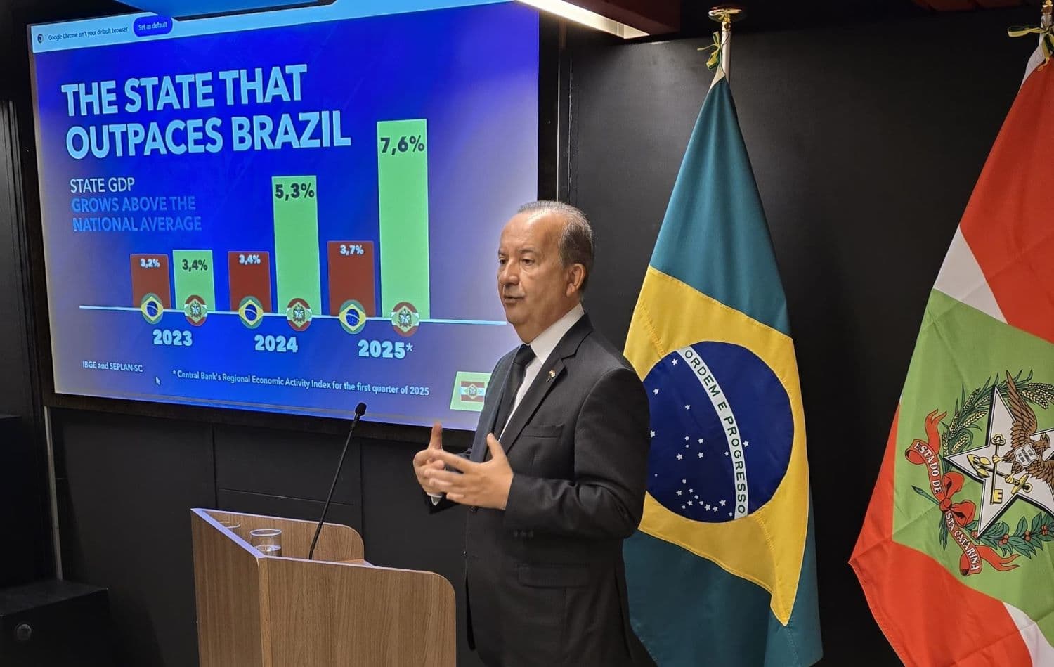 Jorginho Mello apresenta SC a investidores para abrir comércio de carne bovina ao Japão (Foto: Secom SC)
