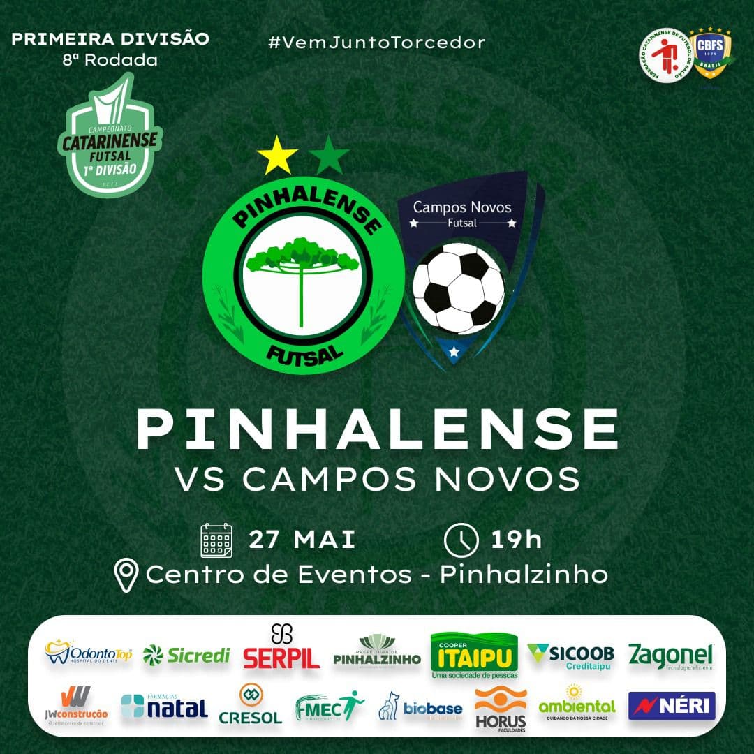 O ingresso poderá ser adquirido na Horus Faculdades, na Sicredi, na Academia Saúde Total, no Posto Esplanada e na Fmec (Foto: Pinhalense Futsal)