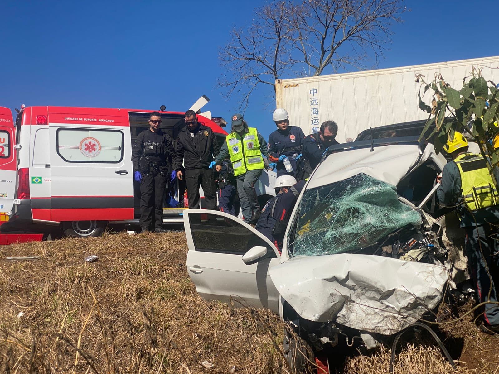 Jovem de Pinhalzinho fica gravemente ferido após colisão na BR-282 (Foto: Divulgação)