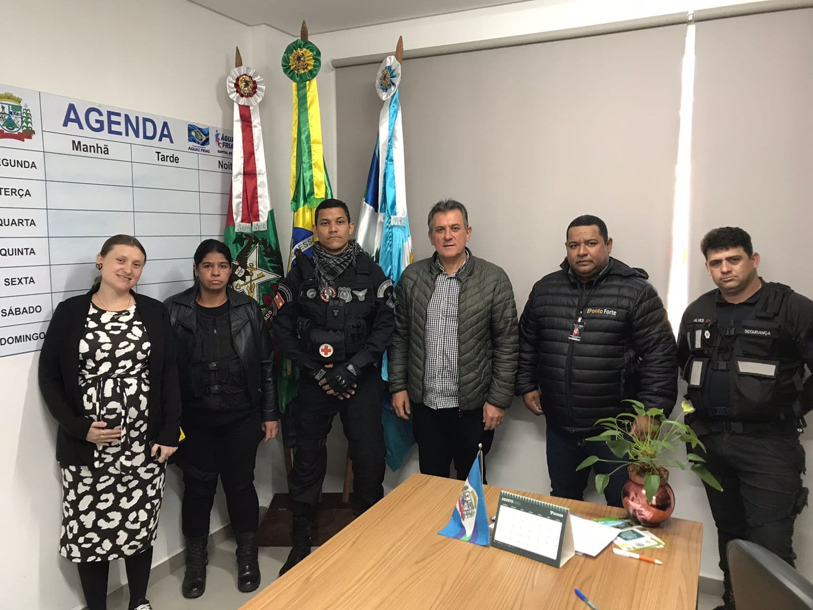 Equipe fará a segurança nas escolas municipais de Águas Frias (Foto: Ascom )