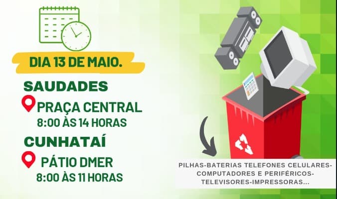Campanha de Descarte de Lixo Eletrônico (Foto: Divulgação)