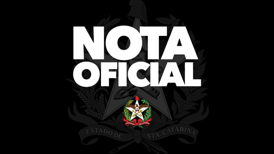 Nota Oficial do Governo de SC (Foto: Divulgação)