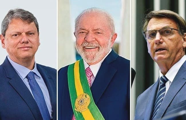 Tarcísio de Freitas, Lula e Bolsonaro (Foto: Divulgação)