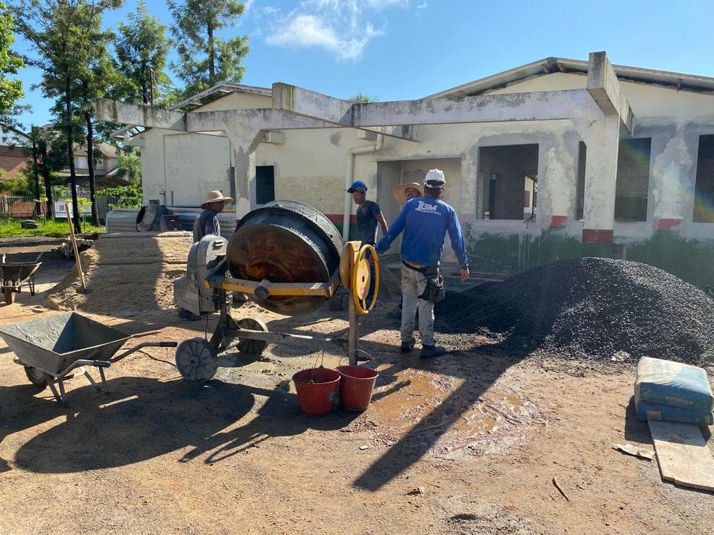 Reforma e ampliação na Vendelino Junges deve ser entregue ainda este ano (Foto: Felipe Eduardo Zamboni)