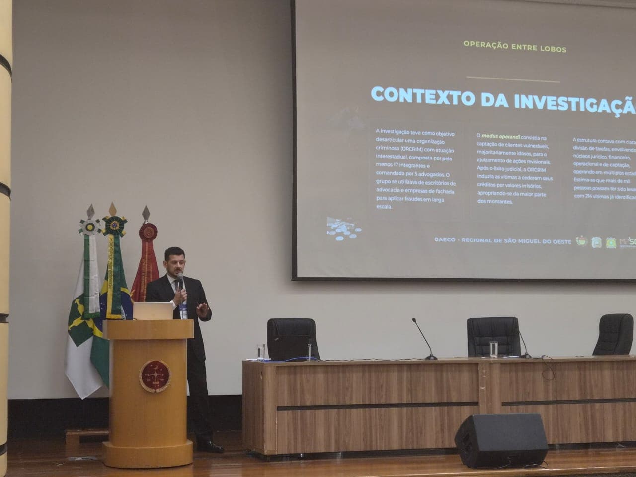 Operação “Entre Lobos” é apresentada em encontro nacional em Brasília (Foto por Ascom/mp)