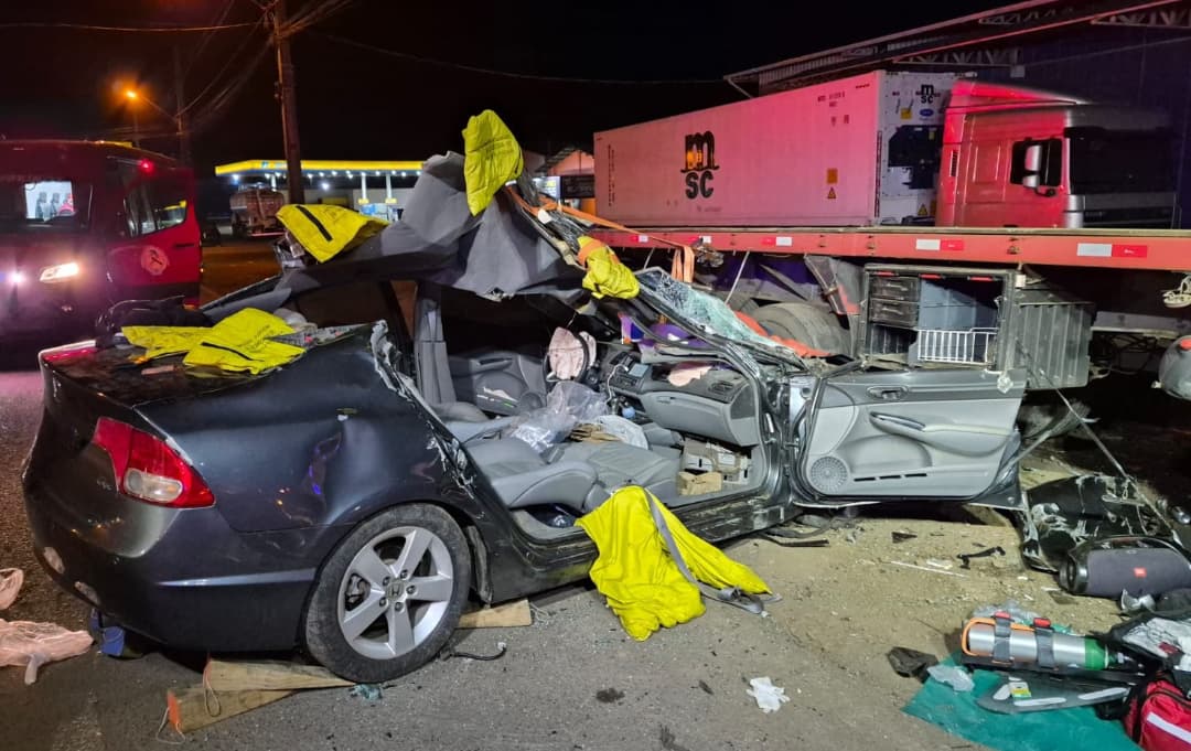 Colisão aconteceu em Concórdia (Foto por Corpo de Bombeiros)