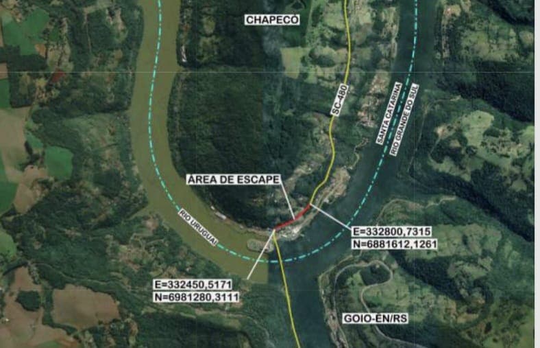 Área de escape na SC-480, em Chapecó, terá investimento de R$ 7,4 milhões (Foto por Reprodução/SIE)
