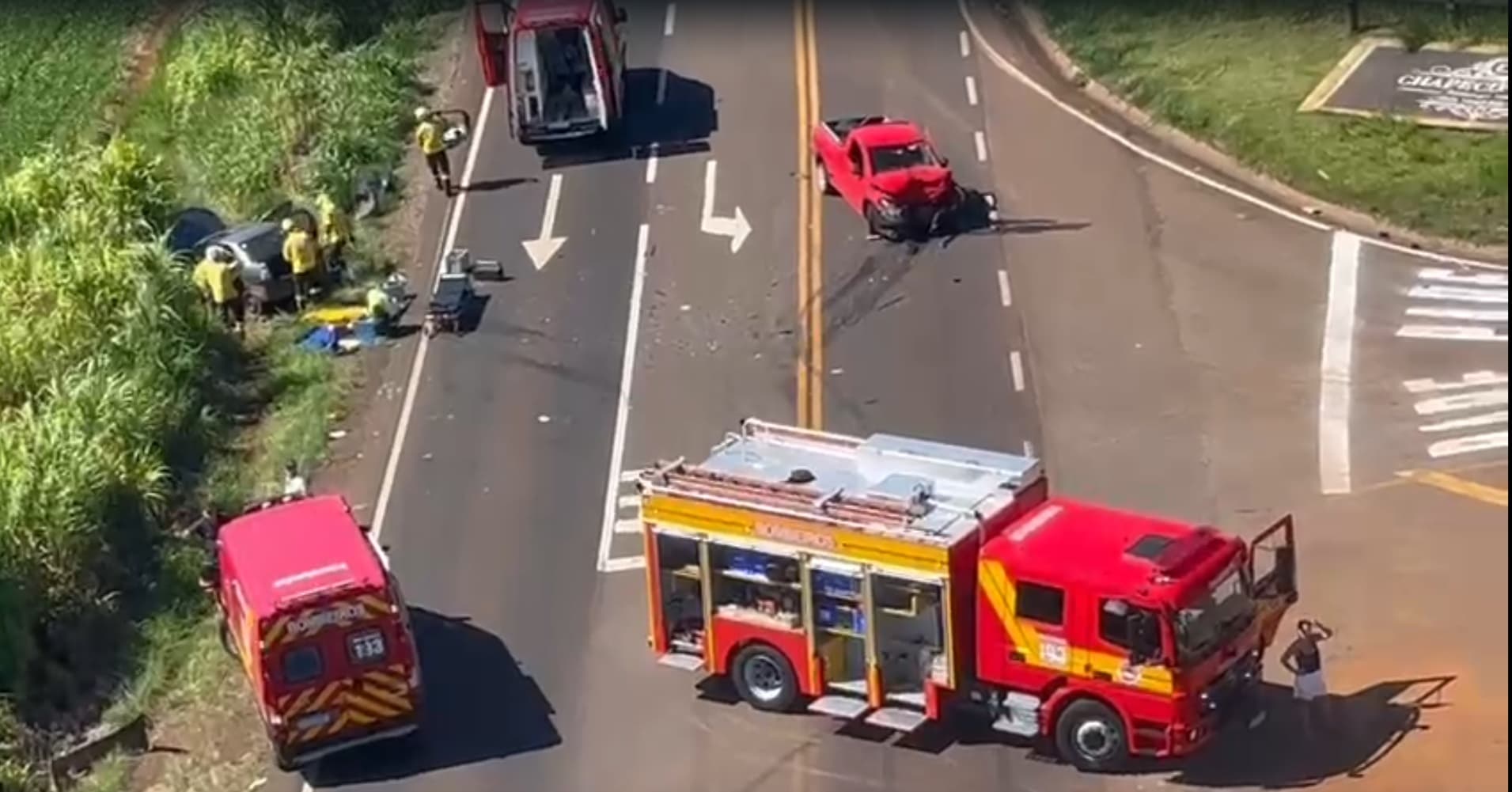 Colisão envolveu um GM/Classic e uma Saveiro (Foto por Saer/Fron)