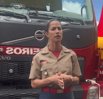 Gauana Ecco faz história ao assumir comando do Corpo de Bombeiros