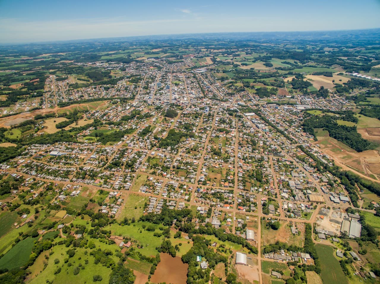 Imagem aérea de Maravilha (Foto por Reprodução/Prefeitura de Maravilha)