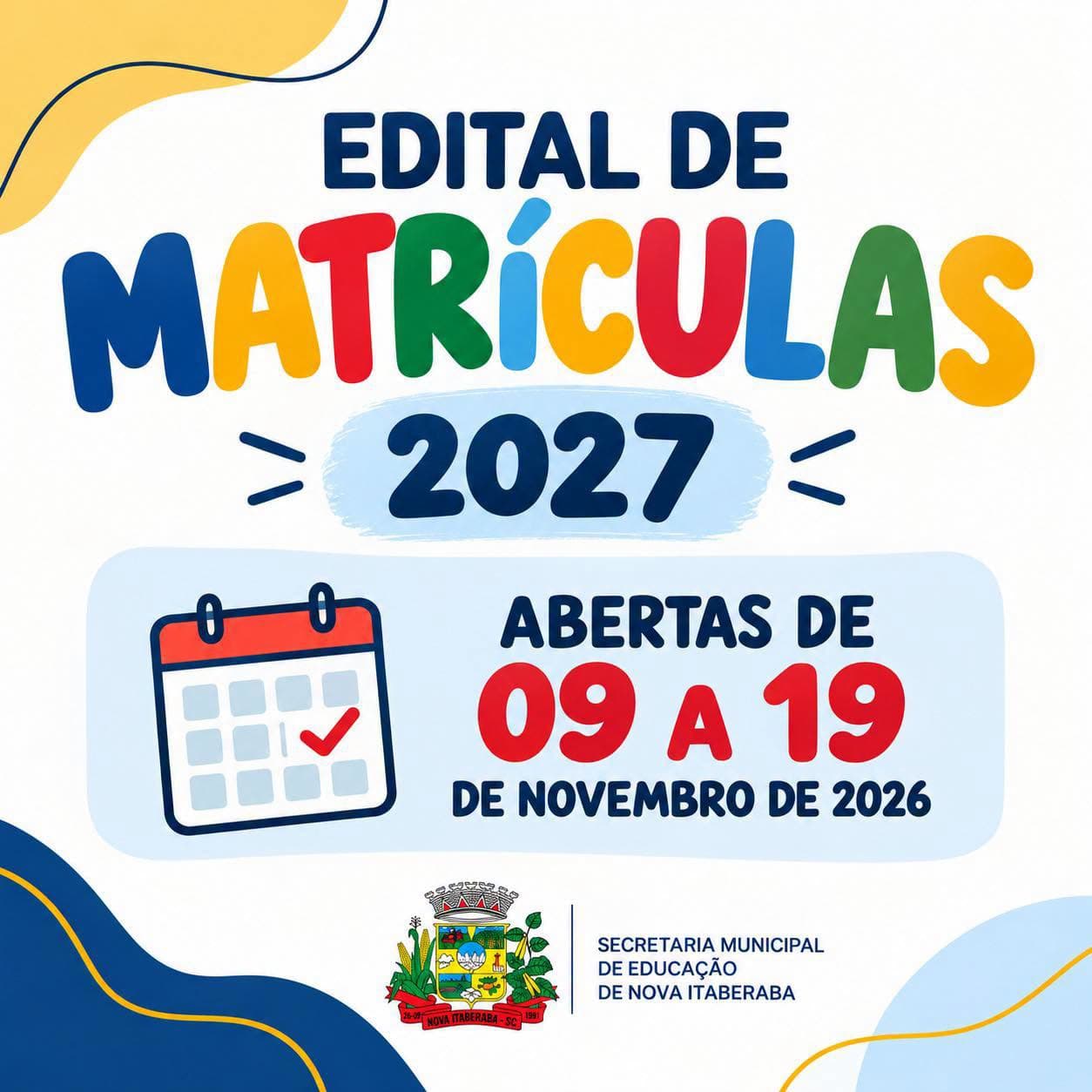 Nova Itaberaba terá período de matrículas e rematrículas em novembro (Foto por Ascom)