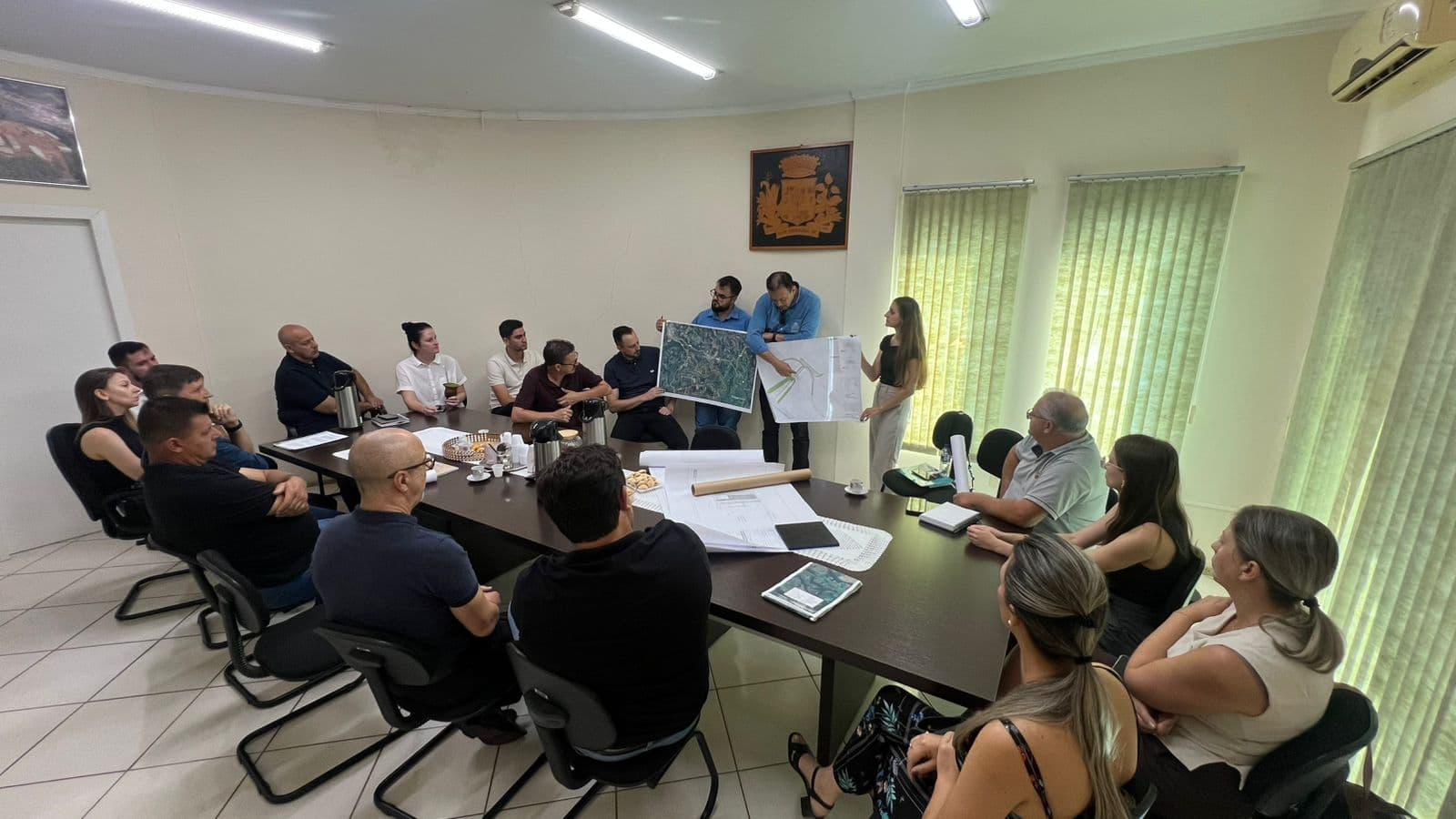 Reunião foi realizada na prefeitura de Nova Itaberaba (Foto por Ascom/Jonas Bianchi)
