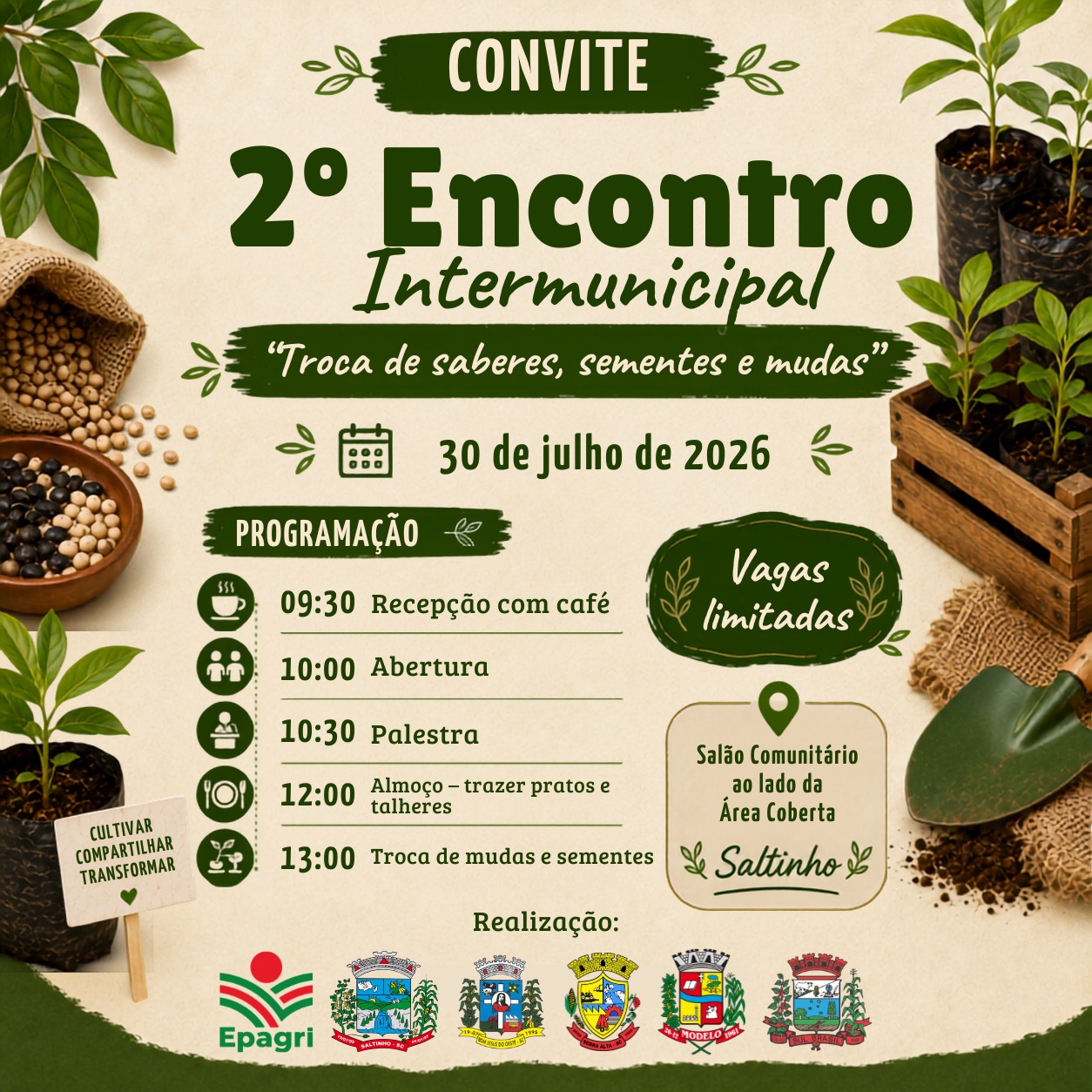 Sul Brasil promove encontro de troca de saberes, sementes e mudas entre agricultores da região
