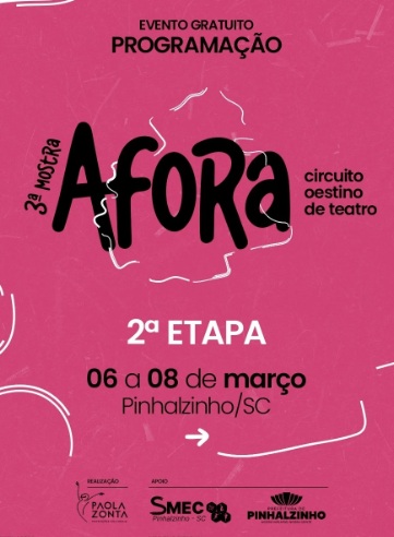 Pinhalzinho recebe 2ª etapa da Mostra Afora com cinco espetáculos gratuitos