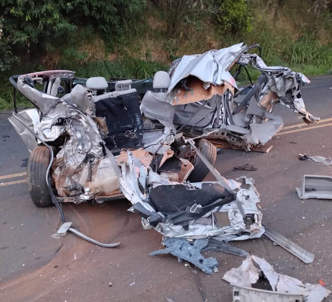 Colisão frontal ocorreu em Frederico Westphalen, RS, e vitimou dois homens de 31 e 37 anos (Foto por LA+)
