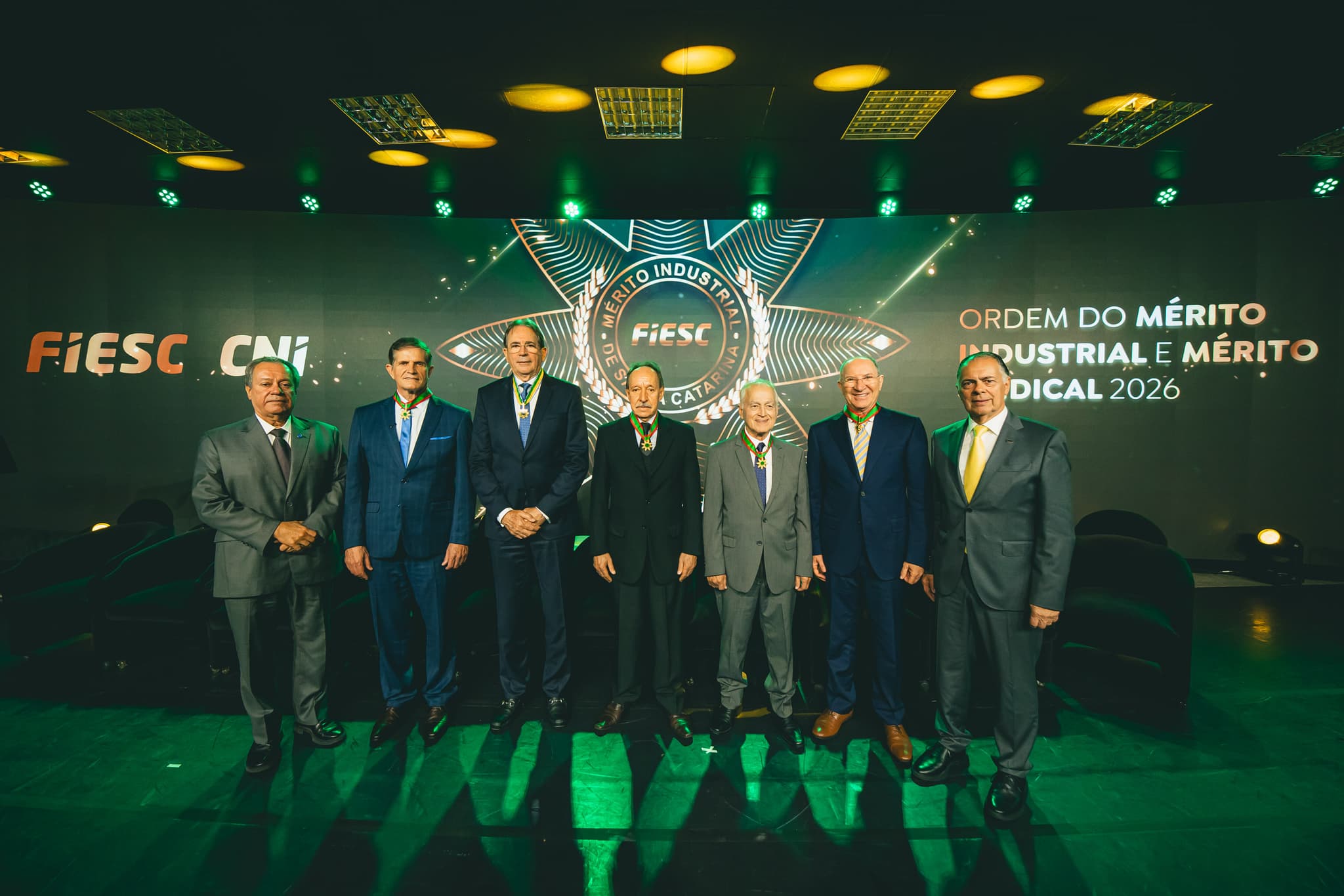 FIESC reconhece coragem e perseverança de industriais na entrega da Ordem do Mérito (Foto por José Somensi)