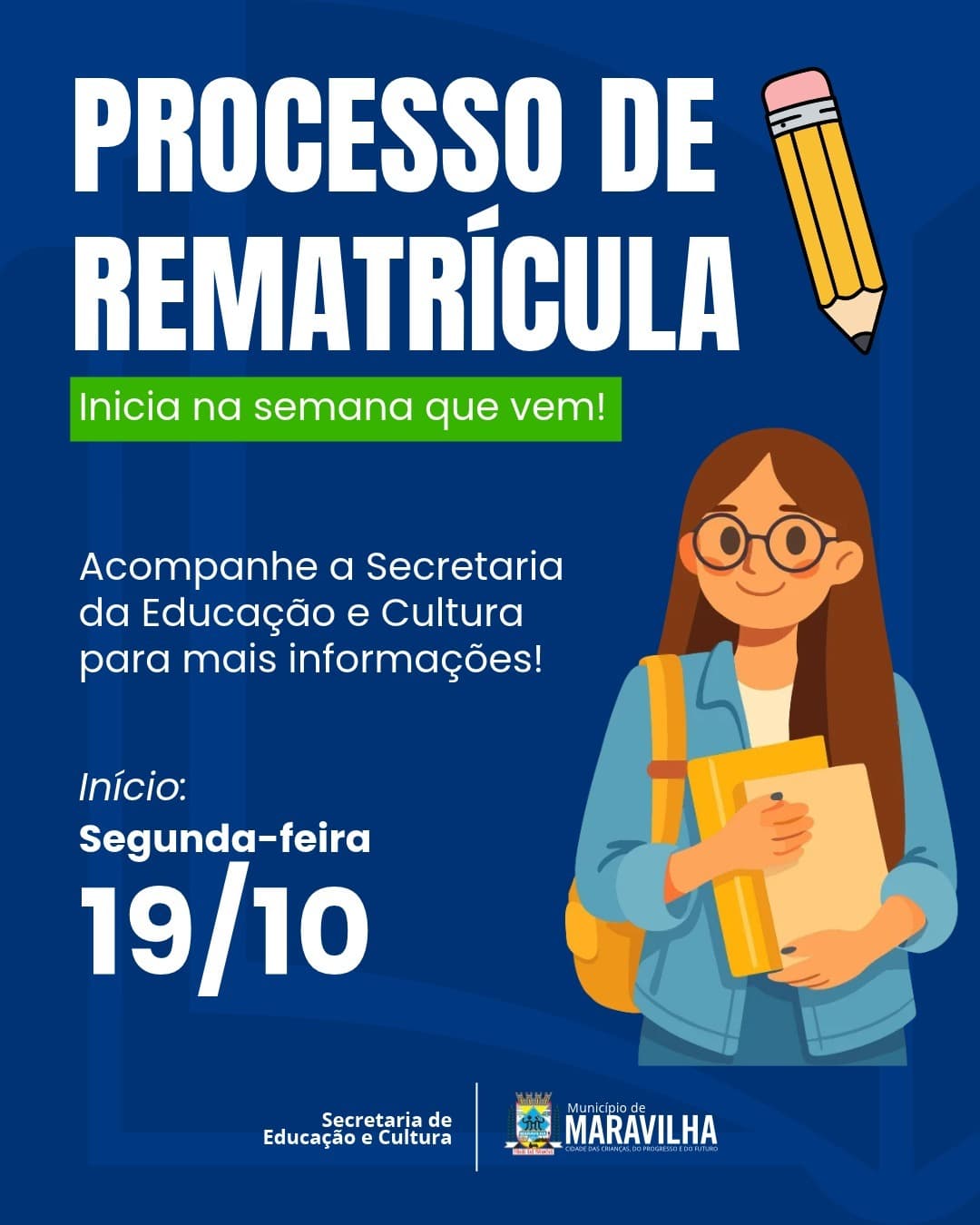 Rematrículas na Rede Municipal de Maravilha começam na próxima semana (Foto por Ascom)
