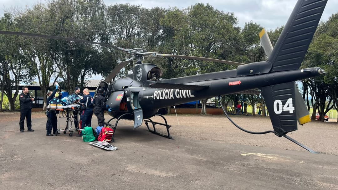 Atendimento aeromédico é acionado após duas pessoas serem feridas por arma branca