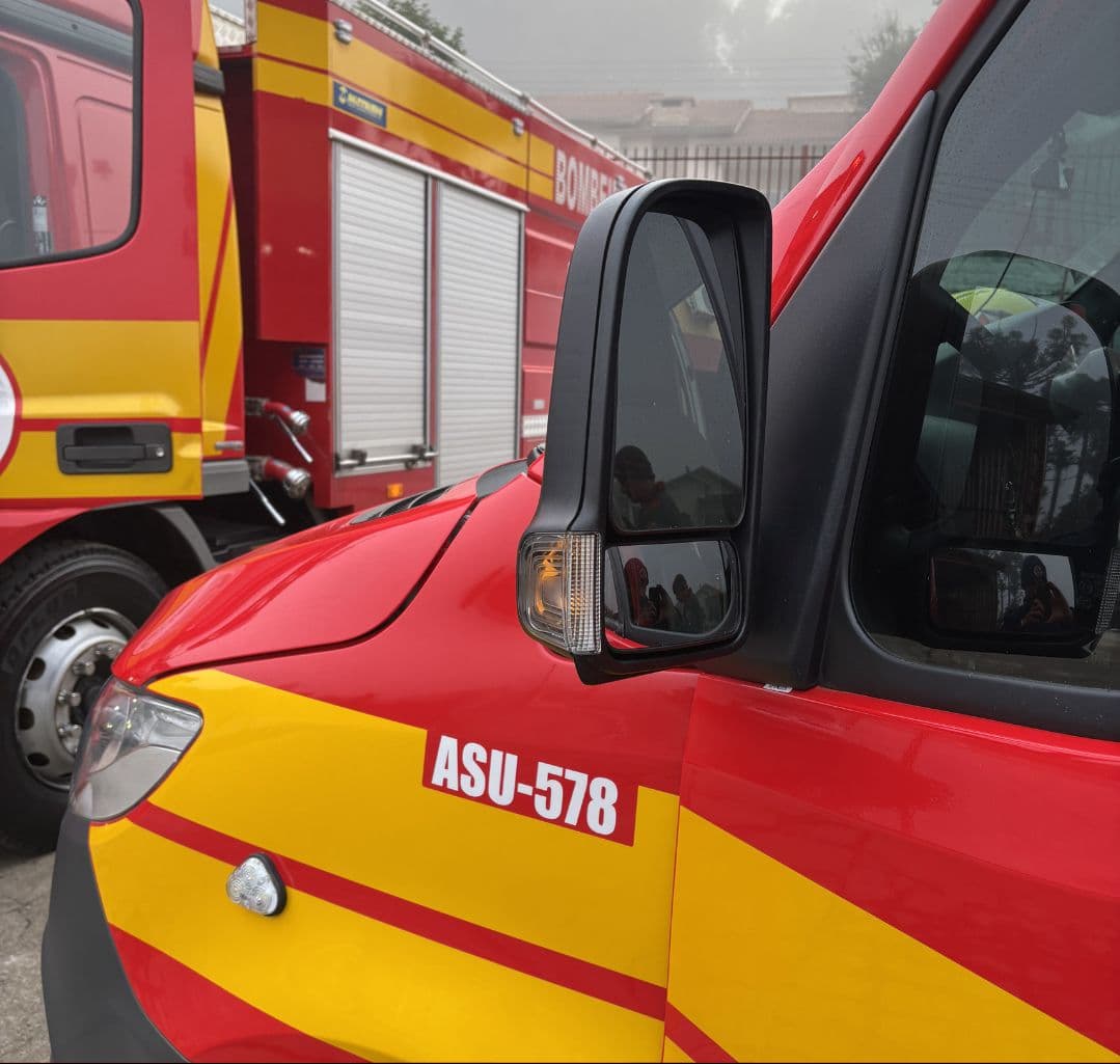Homem ferido estava bastante agitado no momento do atendimento (Foto por Divulgação CBM)